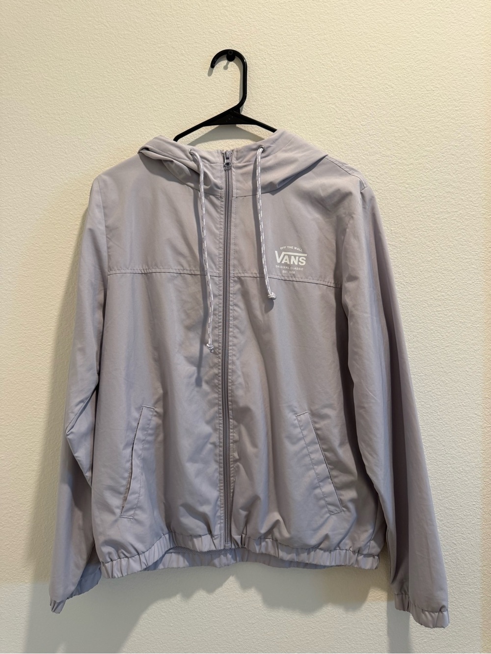 Vans Light Gray Hooded Windbreaker Jacket